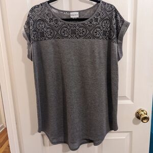 Ava & Viv gray, dolman sleeve top, size 1X
